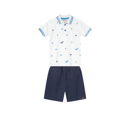 Conjunto Para Bebé Camisa Polo Y Bermuda Brandili