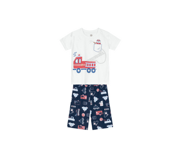 Pijama Camiseta Y Bermuda Niño Brandili