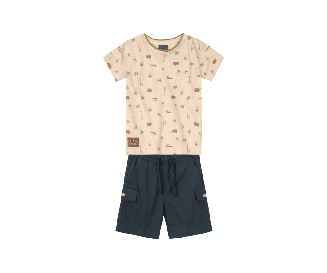 Conjunto Camiseta y Bermuda Niño Brandili