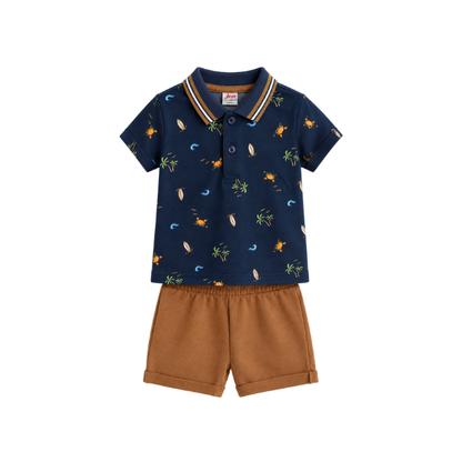 Conjunto Para Niño (Camisa Polo y Bermuda) - Brandili