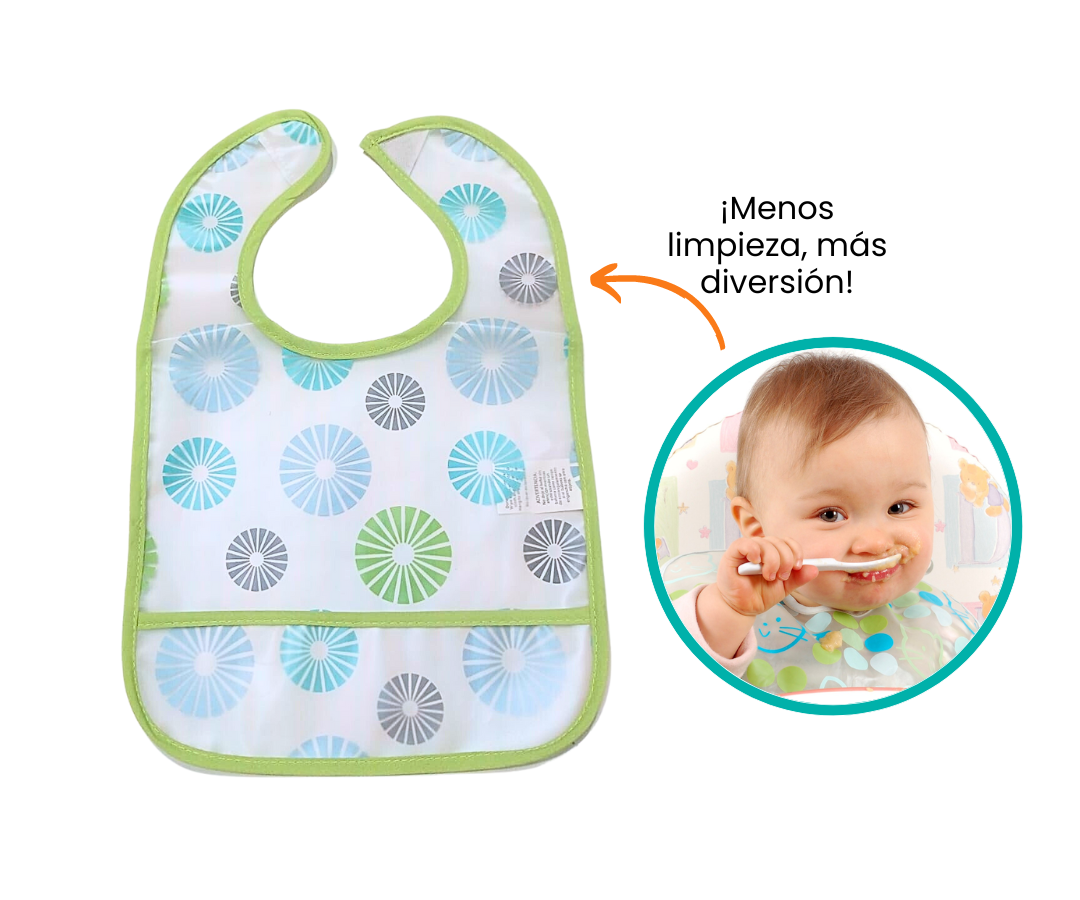 BABEROS PLASTICOS CON BOLSILLO X 3 MULTICOLOR LUVABLE FRIENDS