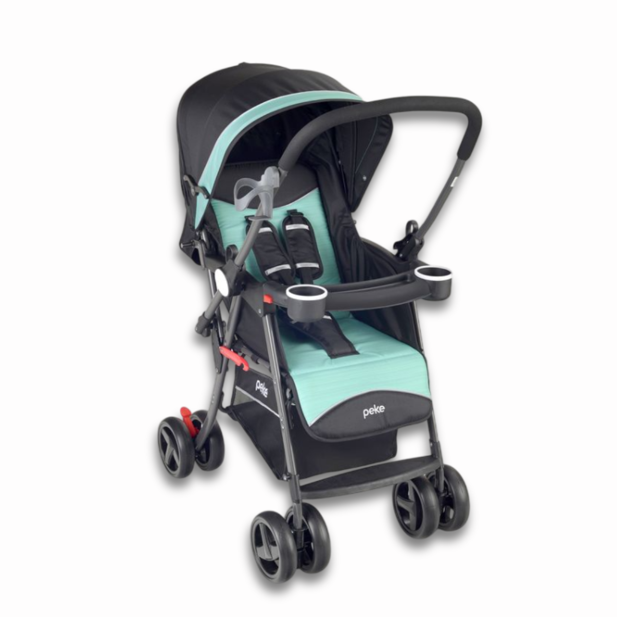 Coche Reversible | Aqua/ Gray Peke