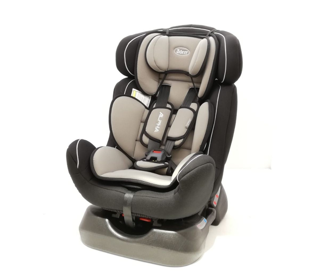 Asiento De Auto Alpha Black Grey Born