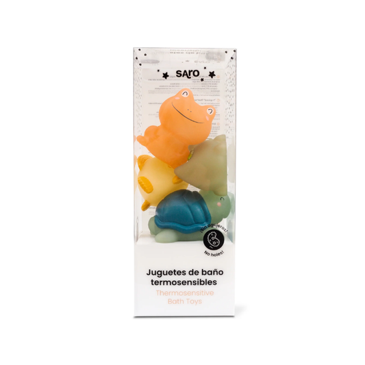 Set Juguetes Para Baño Termo Sensible 4 Piezas - Saro