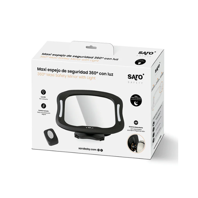 Espejo Retrovisor C/Luz Y Control Remoto - Saro