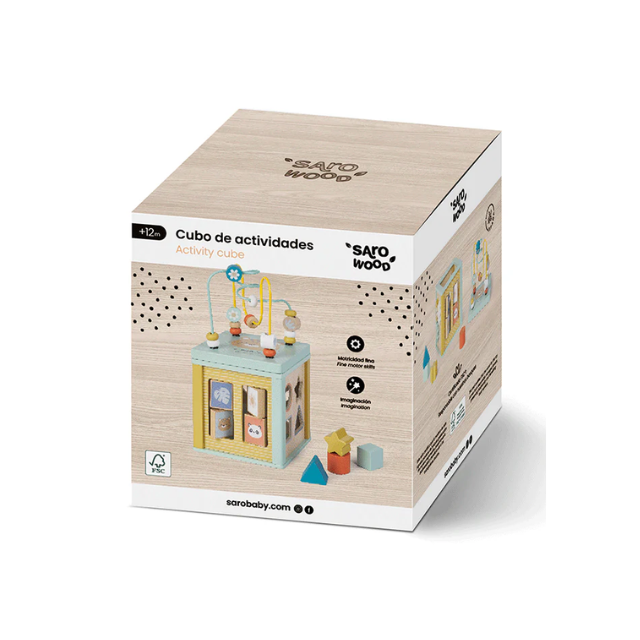 Cubo De Actividades Madera - Saro