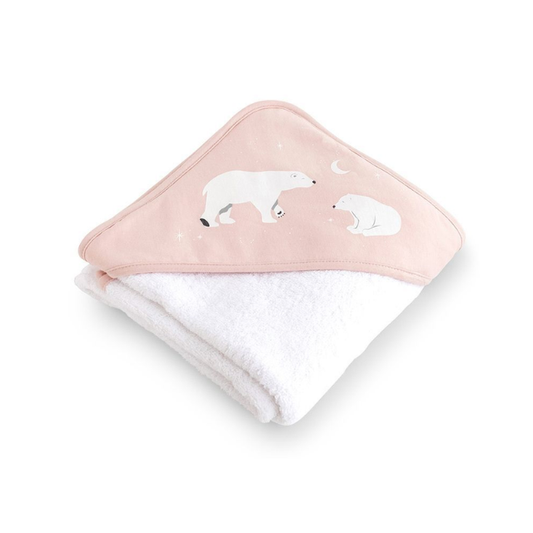 Toalla C/Capucha XL Osos Polares | Rosado - Saro