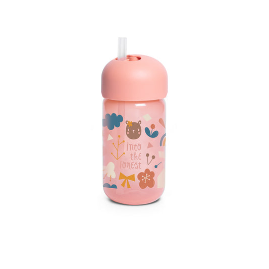 BOTELLA CON CANITA 11 OZ  FOREST ROSA SUAVINEX