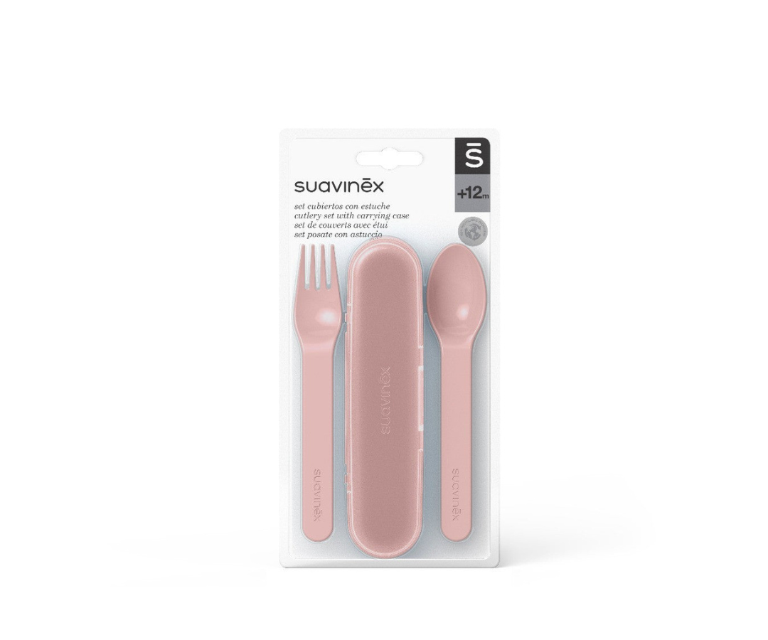 Cubiertos  + Estuche Rosa Suavinex