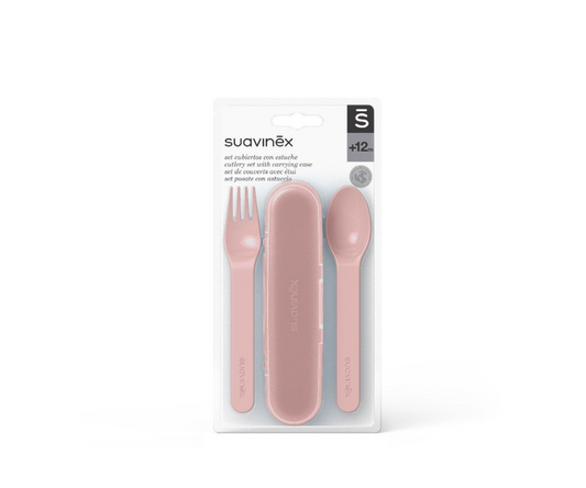 Cubiertos  + Estuche Rosa Suavinex