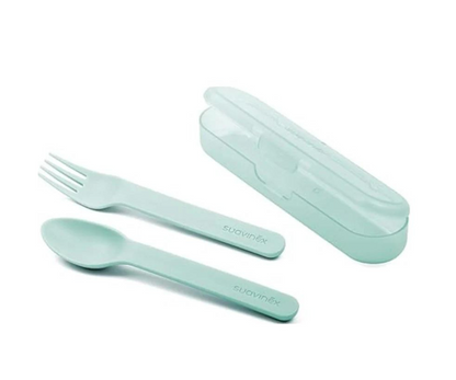 Cubiertos + Estuche Verde Suavinex