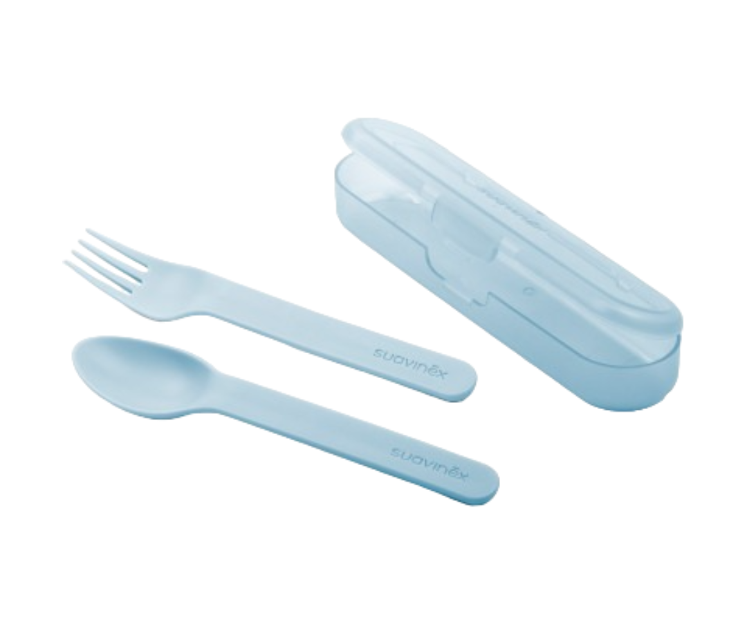 Cubiertos  + Estuche Azul Suavinex