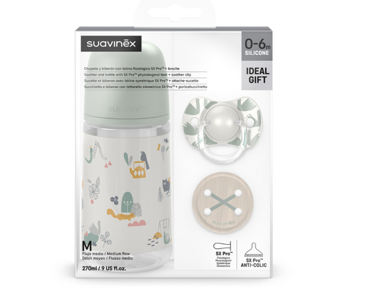 Set Walk  Biberón - Chupón - Sujet 9 Oz VD Suavinex