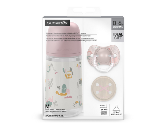Set Walk Biberón - Chupón - Sujet 9 Oz RS Suavinex