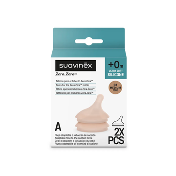 Tetina Zero.Zero Medium Flujo Adaptable 0M X2 Unds - Suavinex
