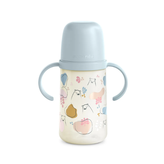 Biberon de Entrenamiento 9oz con Azas | Osos Az - Suavinex