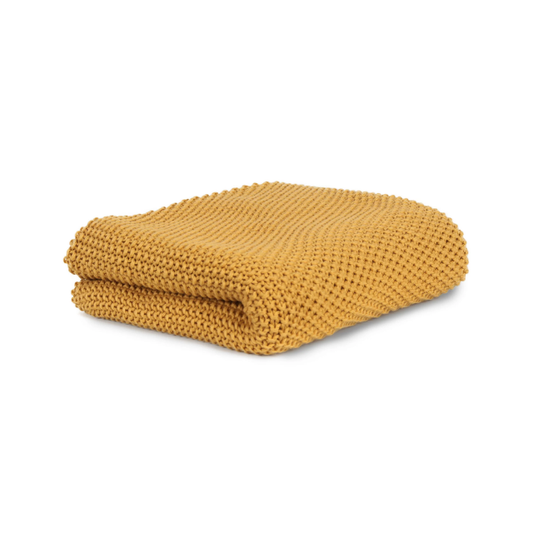 Cobija Puntos 100% Algodón Orgánico | Mustard - Saro