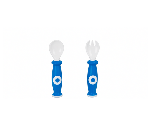 Plato Térmico Con Cubierto | Azul Born