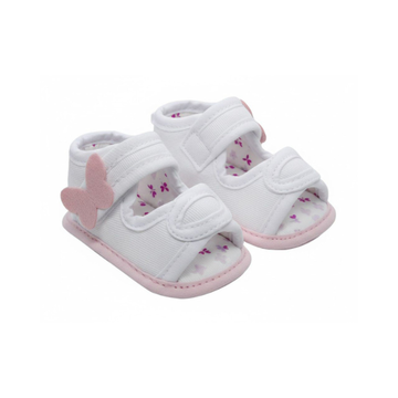 Sandalia Beba Blanco Velcro Mariposa - Peke