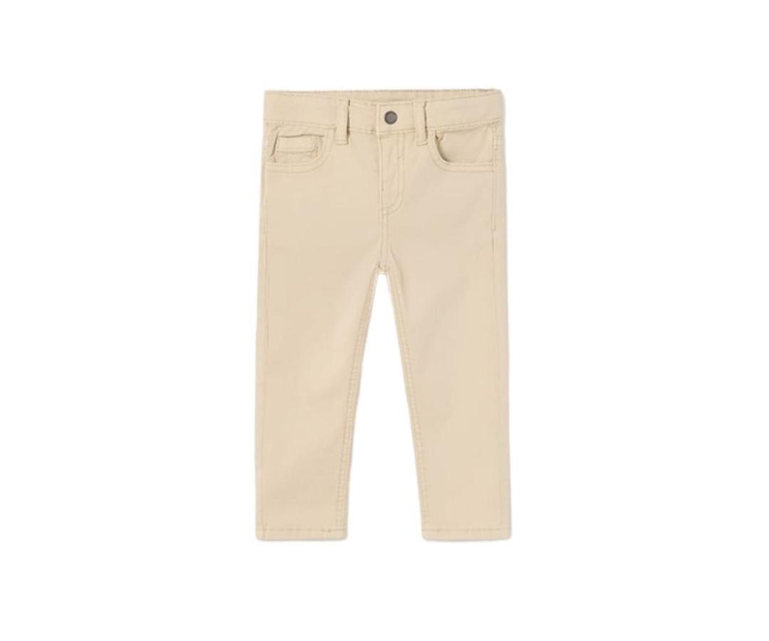 Pantalón Sarga Slim Básico Beige Mayoral