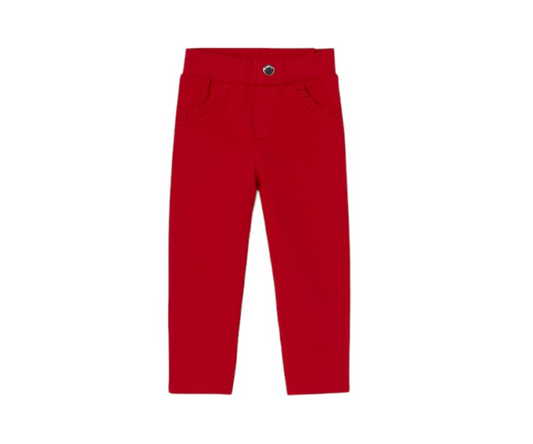 Pantalón Punto Básico Niña Rojo Mayoral