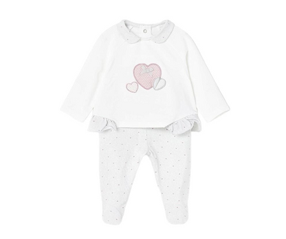 Conjunto Polaina Blanco Niña Mayoral