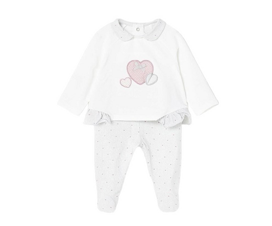 Conjunto Polaina Blanco Niña Mayoral