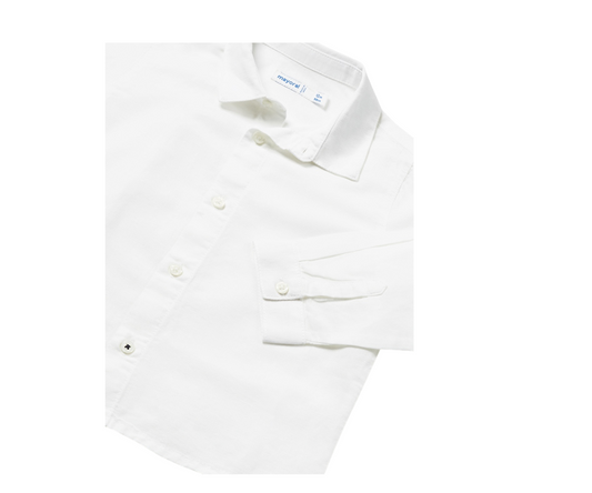 Camisa Lino Básica Niño Blanco Mayoral