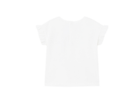 Camiseta Manga Corta Niña Blanca Mayoral