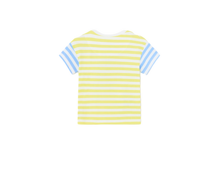 Camiseta Manga Corta Con Rayas Combinadas   Mayoral