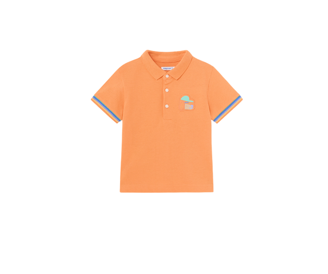 Polo Manga corta Liso Niño Mandarina Mayoral