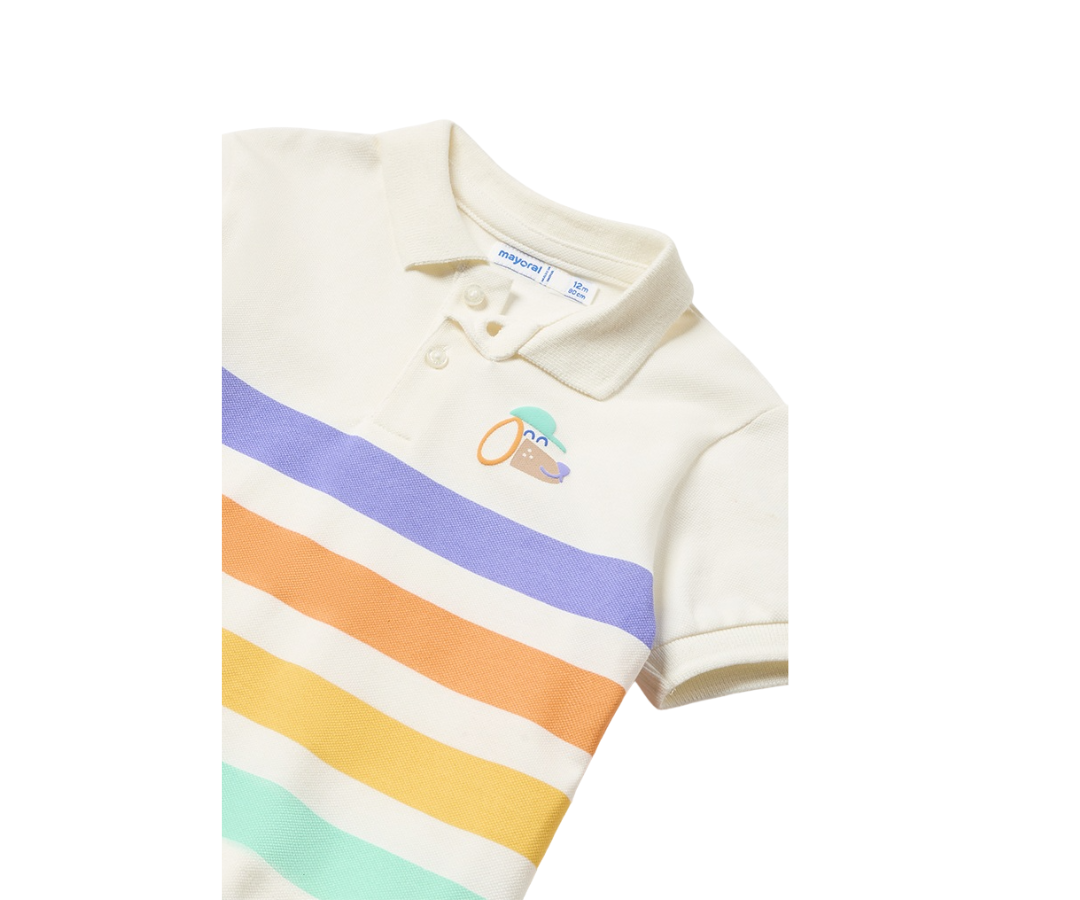 Polo Manga Corta Rayas Niño Nata Mayoral