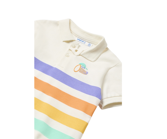 Polo Manga Corta Rayas Niño Nata Mayoral
