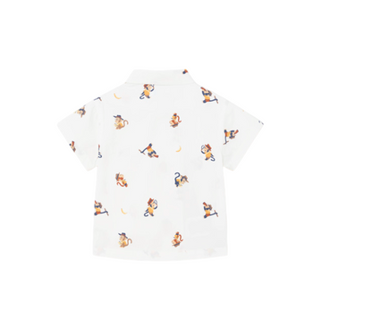 Camisa Manga Corta Estampada Bco Banana  Mayoral