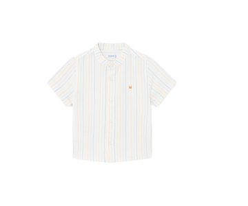Camisa Cuello Mao Lino Multicolor Mayoral