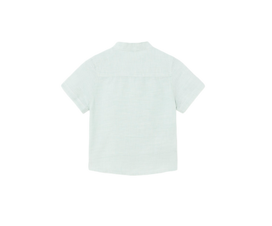 Camisa Cuello Mao Lino Eucalipto  Mayoral
