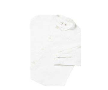 Camisa Cuello Mao Lino Blanco Mayoral