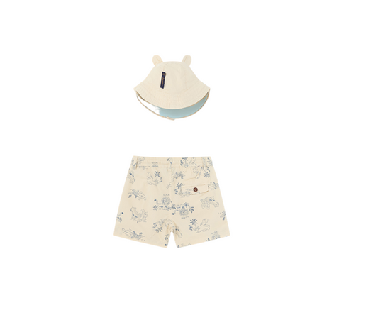 Conjunto Bermuda Con Bucket Niño Crema Mayoral