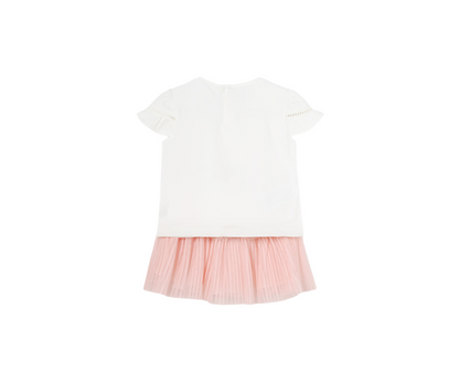 Conjunto Falda Tul Plisado Niña Pastel Mayoral