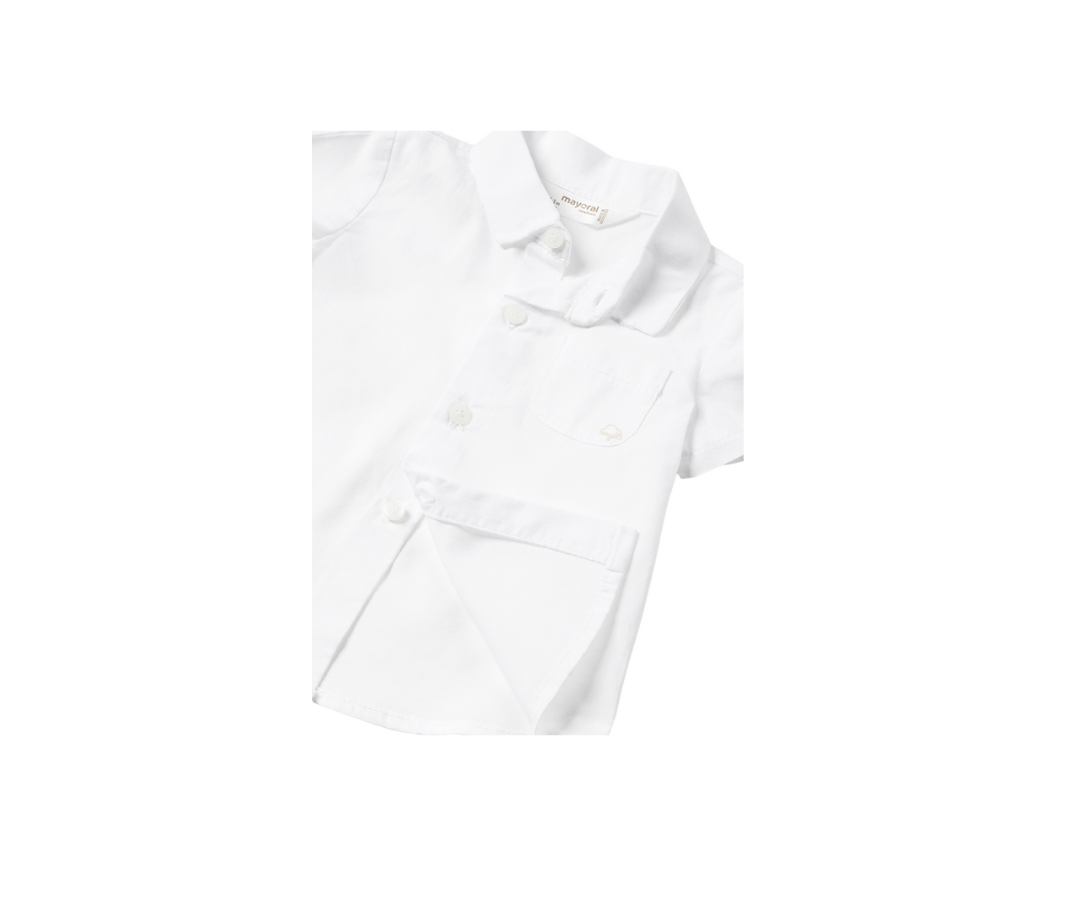 Camisa Manga Corta Bebes Blanco  Mayoral