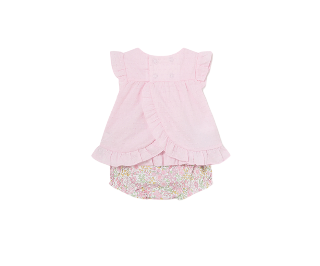Conjunto Short Plumeti Bebas Rosa Baby  Mayoral