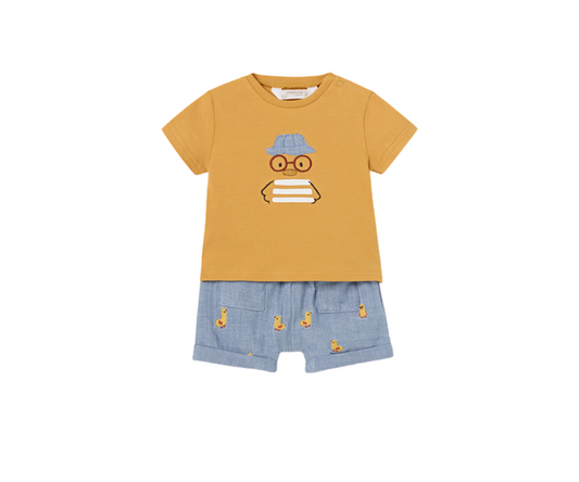 Conjunto Pantalón Bordado Y Camiseta Bebes Mayoral