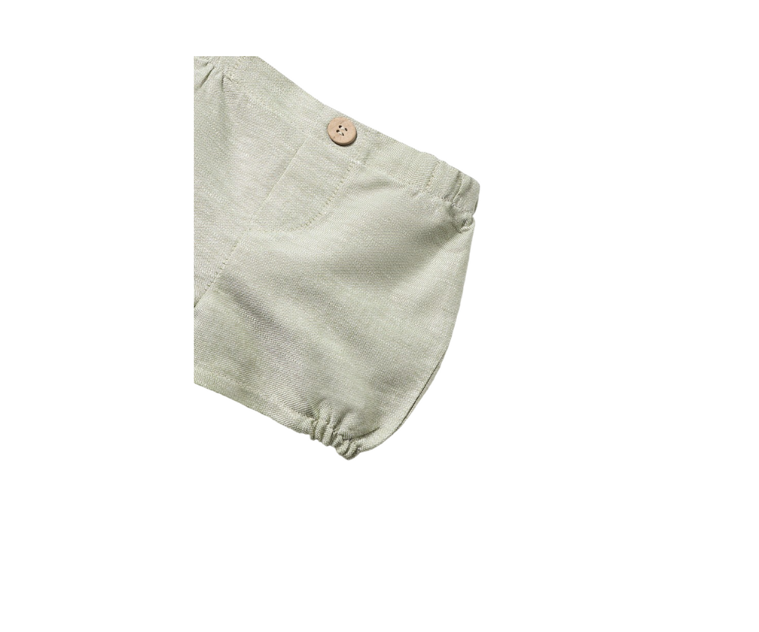 Conjunto Pantalón Corto Y Camisa   Bebes Eucalipto  Mayoral