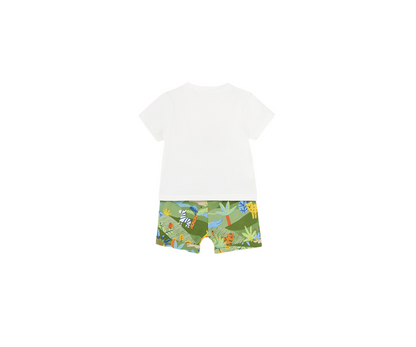 Conjunto Pantalón Corto Bebes Blanco Mayoral