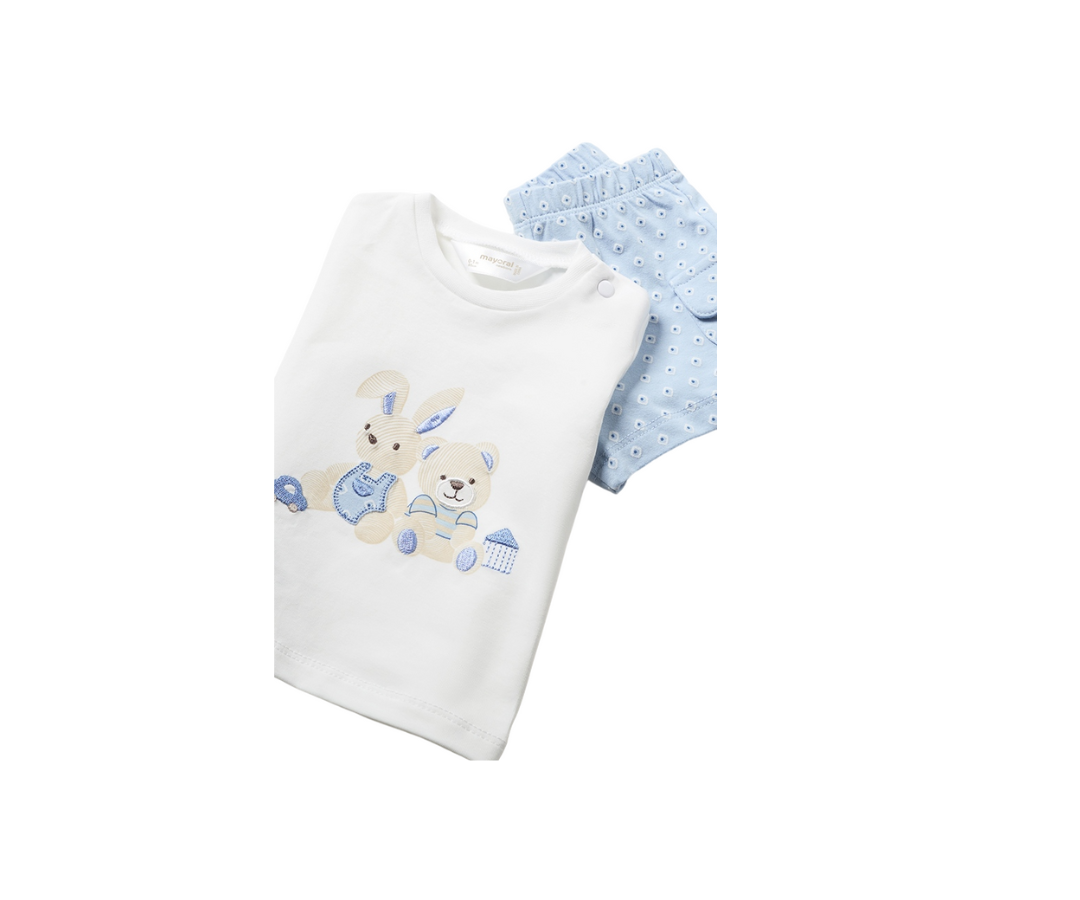 Conjunto Punto 4 Piezas Corto Bebes Cielo Mayoral