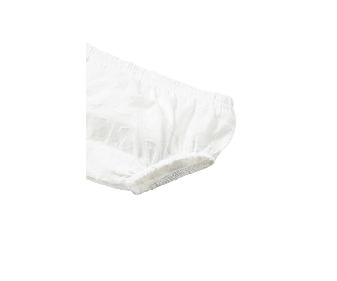 Vestido Jacquard  Lunar Bebas Blanco Mayoral