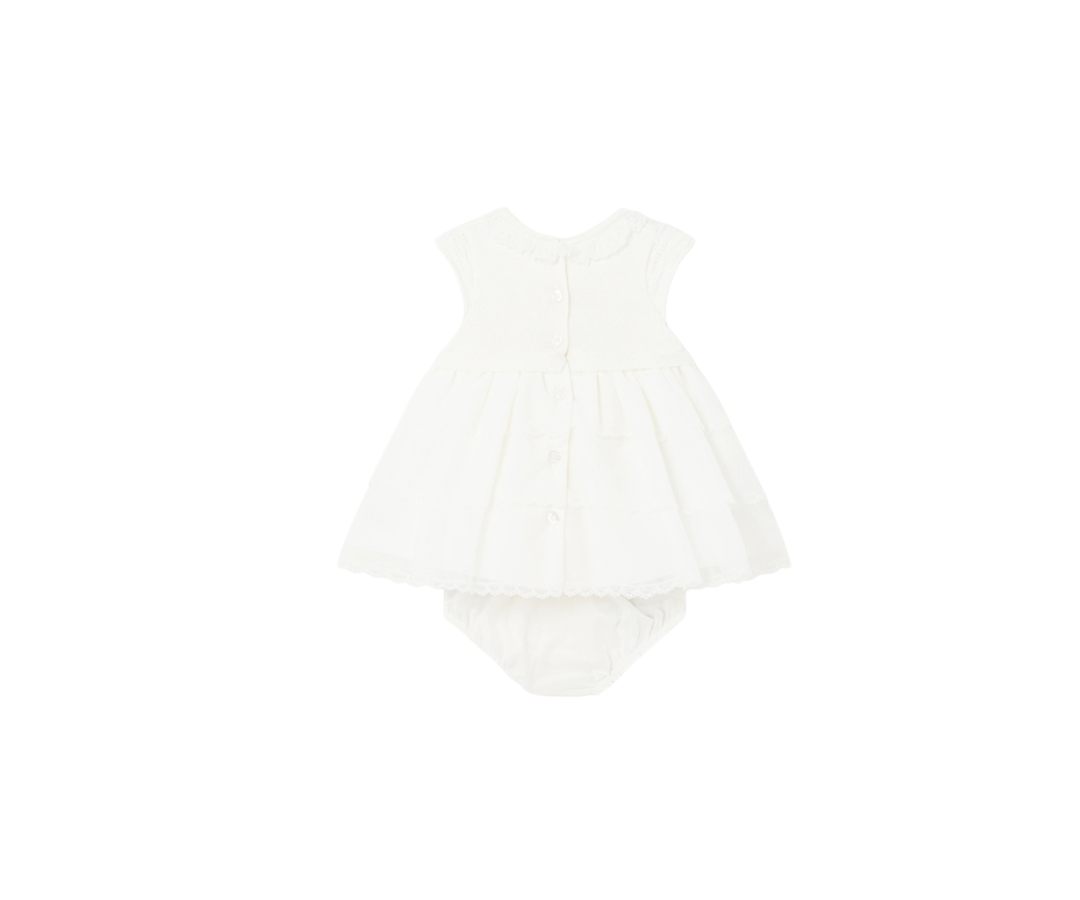 Vestido Combinado Tricot Bebas Nata Mayoral
