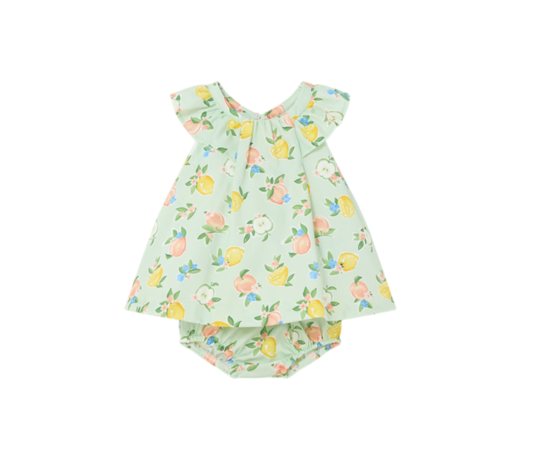 Vestido Estampado  Saten Bebas Pera Mayoral