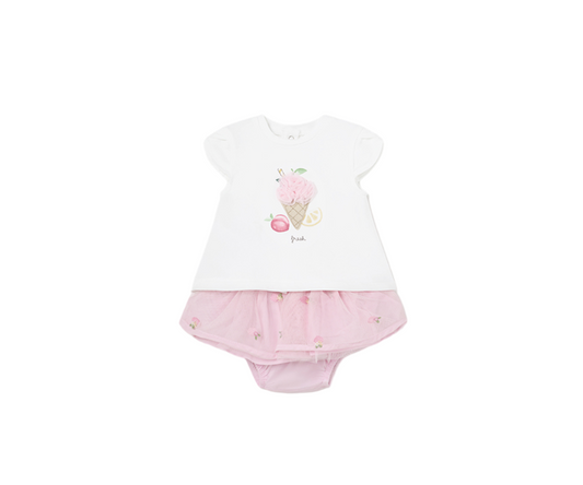Conjunto Falda  Tul Bebas Rosa baby Mayoral