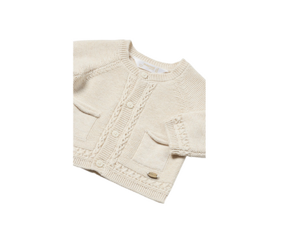 Cárdigan Cuello Redondo Crema Vig Mayoral